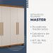 Guarda Roupa 4 Portas 3 Gavetas Master Benetil Cinamomo Off White