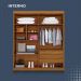 Guarda Roupa 4 Portas 3 Gavetas Master Benetil Cinamomo Off White