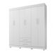 Guarda Roupa 6 Portas 2 Gavetas Copacabana Benetil Branco