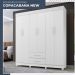 Guarda Roupa 6 Portas 2 Gavetas Copacabana Benetil Branco
