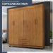 Guarda Roupa 6 Portas 2 Gavetas Copacabana Benetil Cinamomo