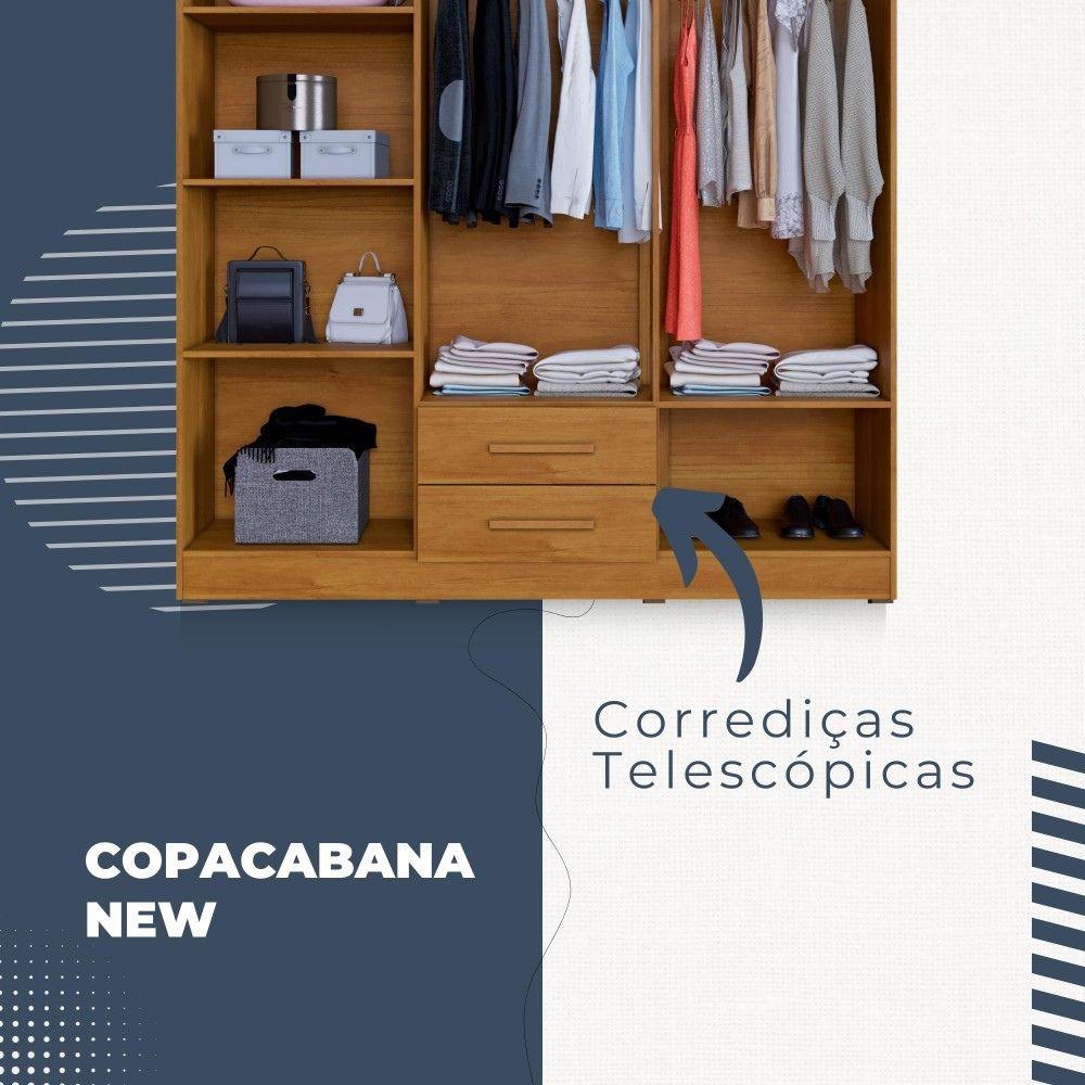 Guarda Roupa 6 Portas 2 Gavetas Copacabana Benetil Cinamomo