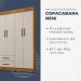 Guarda Roupa 6 Portas 2 Gavetas Copacabana Benetil Cinamomo Off White