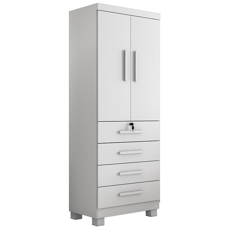 Guarda Roupa New Maia Quarto com 4 Gavetas e 2 Portas Branco