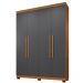 Guarda Roupa 4 Portas New Master Benetil Cinamomo/Platinum