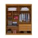 Guarda Roupa 4 Portas New Master Benetil Cinamomo/Platinum
