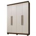 Guarda Roupa 4 Portas New Master Benetil Imbuia/Off White