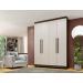 Guarda Roupa 4 Portas New Master Benetil Imbuia/Off White