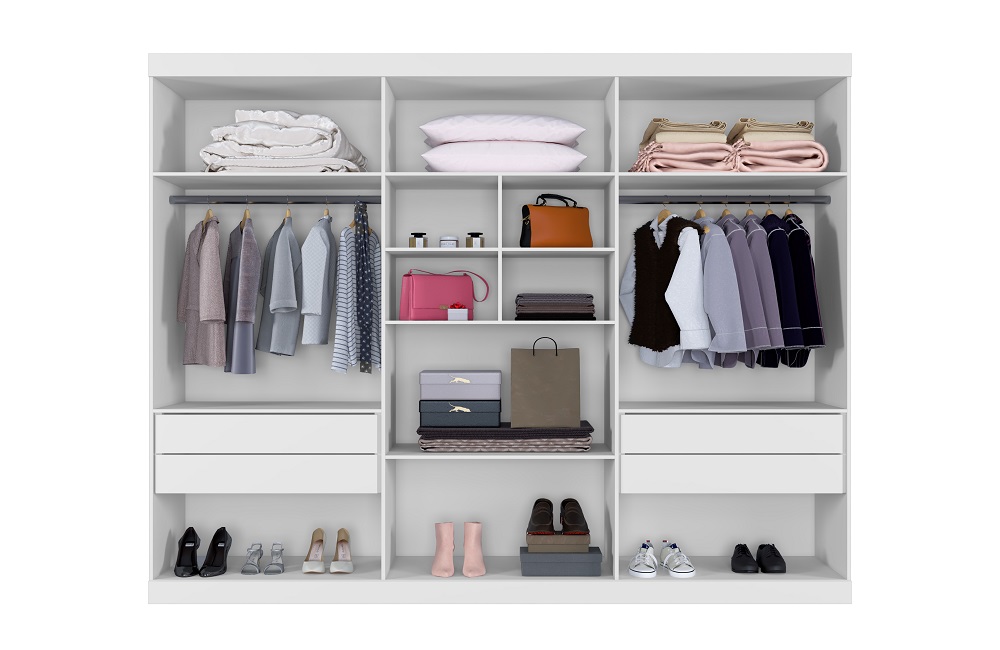 Guarda Roupa 6 Portas New Master Benetil Branco
