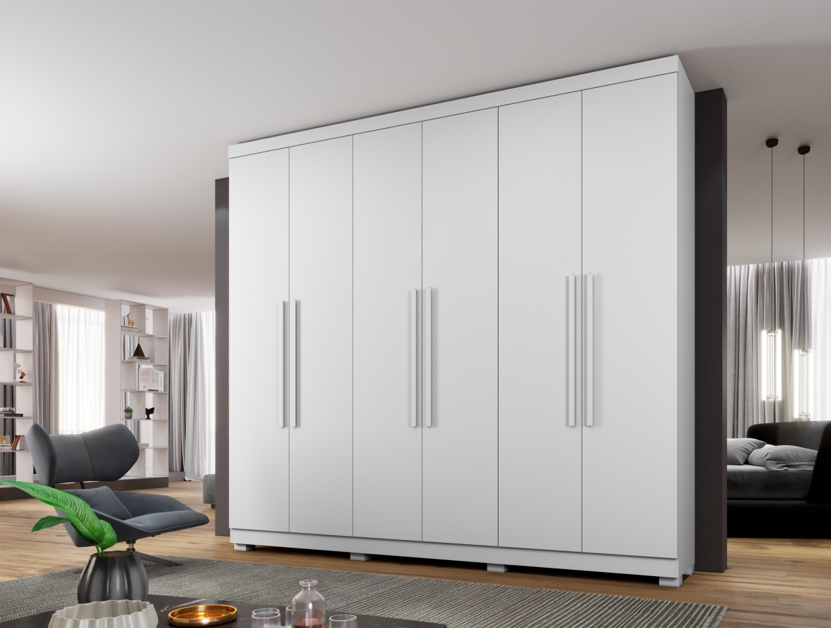 Guarda Roupa 6 Portas New Master Benetil Branco