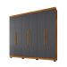 Guarda Roupa 6 Portas New Master Benetil Cinamomo/Platinum