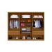 Guarda Roupa 6 Portas New Master Benetil Cinamomo/Platinum