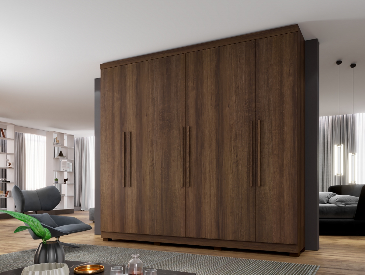 Guarda Roupa 6 Portas New Master Benetil Imbuia
