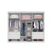 Guarda Roupa Casal 3 Portas 6 Gavetas Com Espelho Firenze Benetil Branco