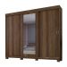 Guarda Roupa Casal 3 Portas 6 Gavetas Com Espelho Firenze Benetil Imbuia