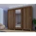 Guarda Roupa Casal 3 Portas 6 Gavetas Com Espelho Firenze Benetil Imbuia
