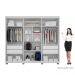 Guarda Roupa Casal 6 Portas 4 Gavetas Master Benetil  Branco