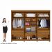 Guarda Roupa Casal 6 Portas 4 Gavetas Master Benetil  Cinamomo