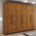 Guarda Roupa Casal 6 Portas 4 Gavetas Master Benetil  Cinamomo