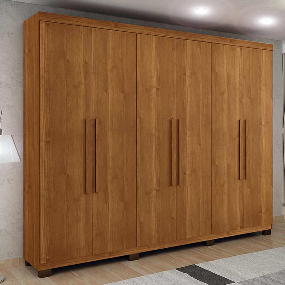 Guarda Roupa Casal 6 Portas 4 Gavetas Master Benetil  Cinamomo