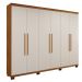 Guarda Roupa Casal 6 Portas 4 Gavetas Master Benetil  Cinamomo/Off White