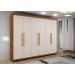 Guarda Roupa Casal 6 Portas 4 Gavetas Master Benetil  Cinamomo/Off White