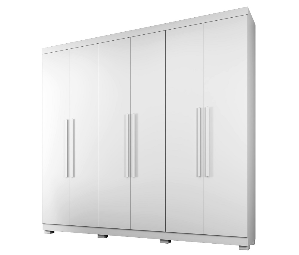 Guarda Roupa Casal 6 Portas Nápoli Benetil  Branco