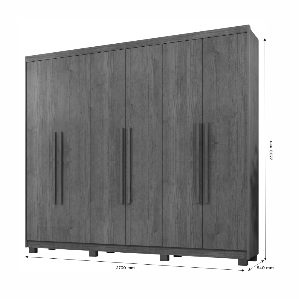Guarda Roupa Casal 6 Portas Nápoli Benetil  Cinamomo