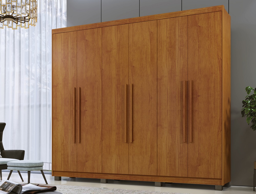 Guarda Roupa Casal 6 Portas Nápoli Benetil  Cinamomo