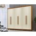 Guarda Roupa Casal 6 Portas Nápoli Benetil  Cinamomo/Off White