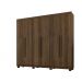 Guarda Roupa Casal 6 Portas Nápoli Benetil  Imbuia
