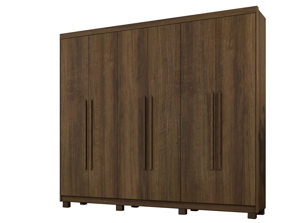 Guarda Roupa Casal 6 Portas Nápoli Benetil  Imbuia
