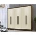 Guarda Roupa Casal 6 Portas Nápoli Benetil  Imbuia/Off White