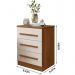 Mesa de Cabeceira Imperio Benetil Cinamomo/Off White