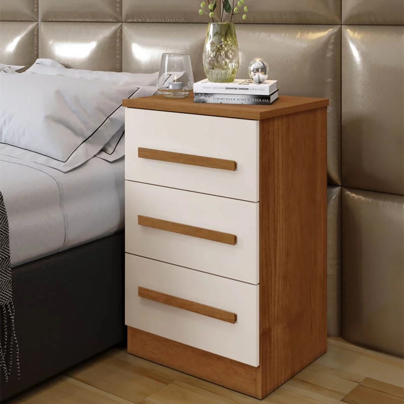 Mesa de Cabeceira Imperio Benetil Cinamomo/Off White