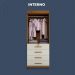 Multiuso Roupeiro Maia 2 Portas 4 Gavetas com Chave Benetil Cinamomo Off White
