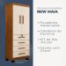 Multiuso Roupeiro Maia 2 Portas 4 Gavetas com Chave Benetil Cinamomo Off White