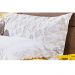 Kit Cobre Leito Casal Super King 03 Peças Bordado Percal 200 Fios Nuance Branco/Amarelo - Bernadete Casa 