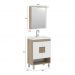 Conjuinto de Banheiro Berton Nyon 60cm br/carvalho