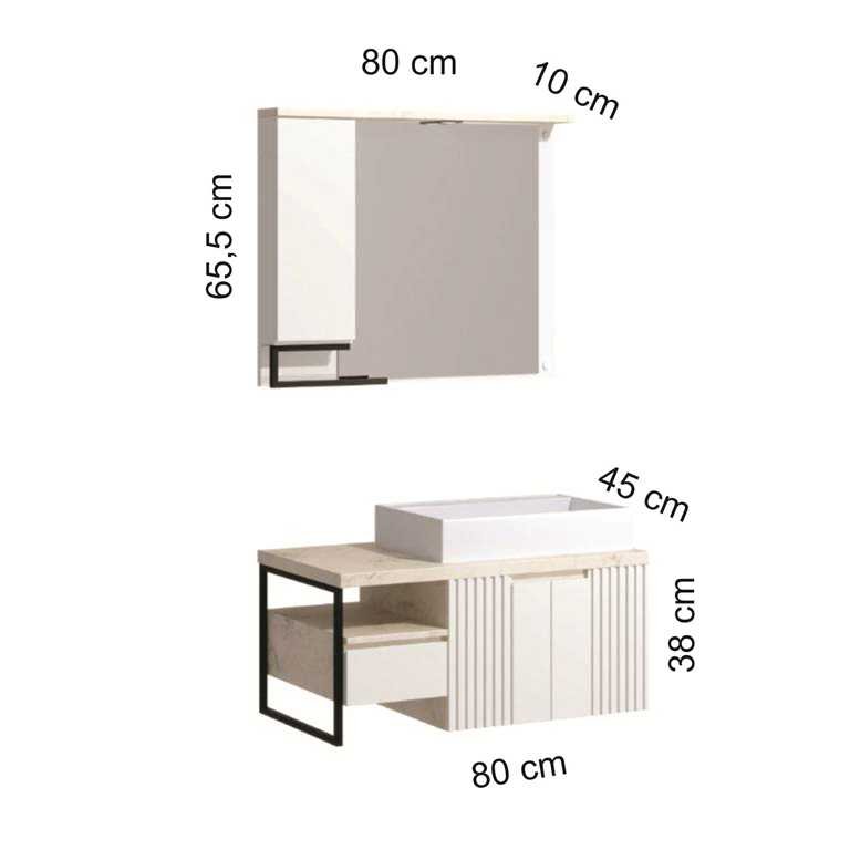 Conjunto Banheiro Berton Accord 80cm Atenna/br