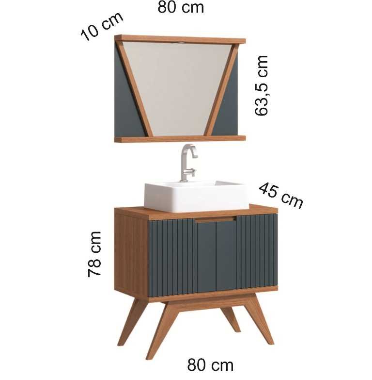 Conjunto Banheiro Berton Onix 0,80cm