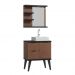 Conjunto de Banheiro Berton Capri 0,65cm Marquina/camelo