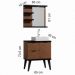 Conjunto de Banheiro Berton Capri 0,65cm Marquina/camelo