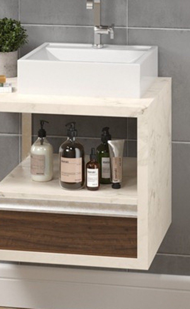 Conjunto de Banheiro Berton Cherry 60cm Atenna/ameixa