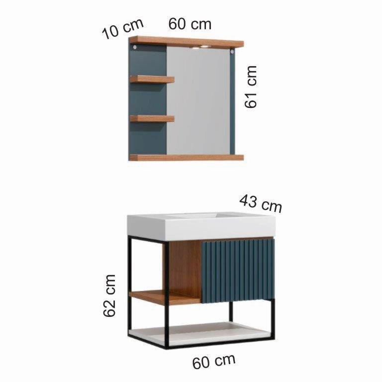 Conjunto de Banheiro Berton Cyndi 60cm
