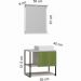 Conjunto de Banheiro Berton Delux 0,55cm Cosmo/verde