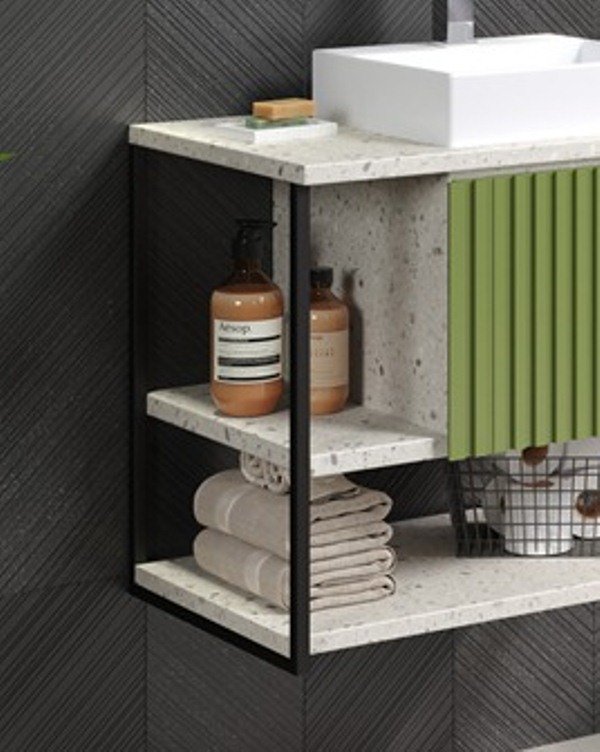 Conjunto de Banheiro Berton Delux 0,55cm Cosmo/verde