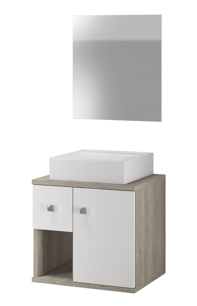 Conjunto de Banheiro Berton Karina 0,50cm Grigio/br