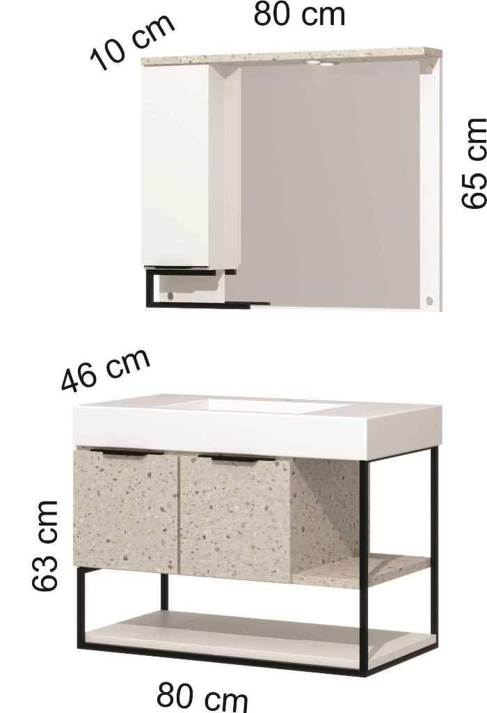 Conjunto de Banheiro Chicago 80cm