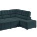 Sofá de Canto 3 Lugares Retrátil e Reclinável Firenze Suede Petroleo